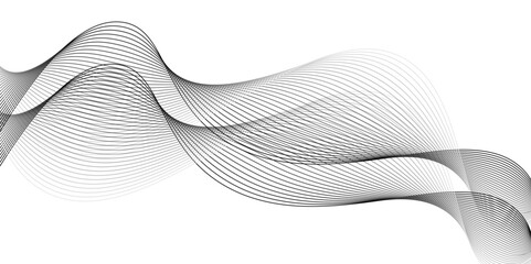 Fototapeta premium Abstract wave lines dynamic flowing colorful light isolated background. Stylized line art background. Vector illustration.. Wave with lines created using blend tool. Curved wavy line.