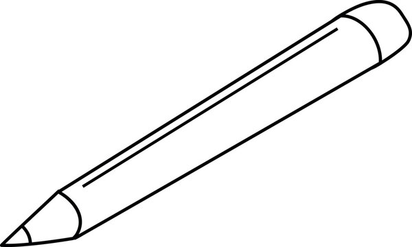 Line pencil. Back to School And Eduction concept. Object for writing