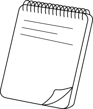 Line notebook. Back to School. Eduction Object. Isolated