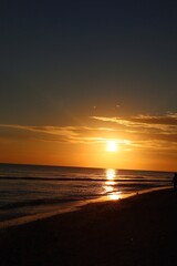 sunset on the beach