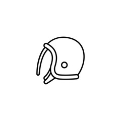 Helmet line icon vector design