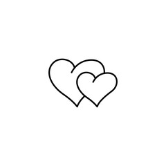 Heart line icon vector design