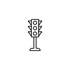 Traffic lights line icon vector design