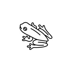 Frog line icon vector design