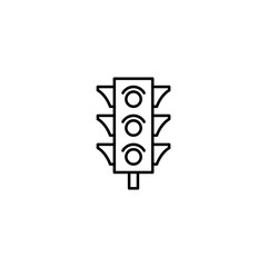 Traffic lights line icon vector design