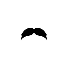 Mustache icon flat vector illustration