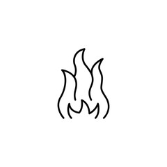 Flame line icon vector design