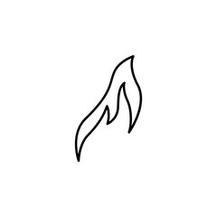 Flame line icon vector design