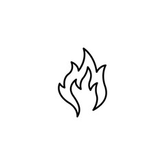 Flame line icon vector design