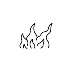 Flame line icon vector design