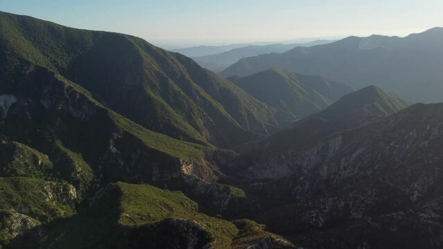 Haze in San Gabriel Mountains, Angeles National Forest near Pasadena