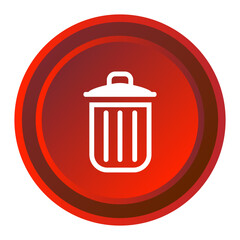 Delete button symbol. Web button. vector