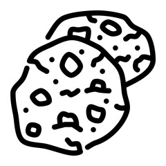 Minimalist Cookie Line Icon Vector Design and Illustration Template for Creative Projects vector design and illustration template