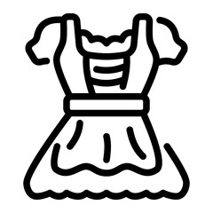 Minimalist Dirndl Line Icon Vector Design and Illustration Template for Creative Projects vector design and illustration template