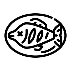 Minimalist Fish Line Icon Vector Design and Illustration Template for Creative Projects vector design and illustration template