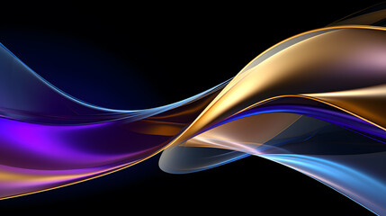 Fototapeta premium abstract background with smooth lines in purple, orange and yellow colors