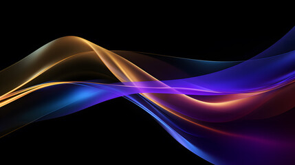 abstract background with smooth lines in purple, orange and yellow colors