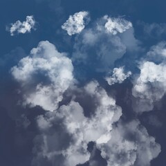 blue sky with clouds