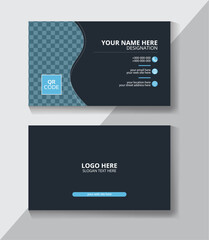 Modern business card design. Horizontal layout.
