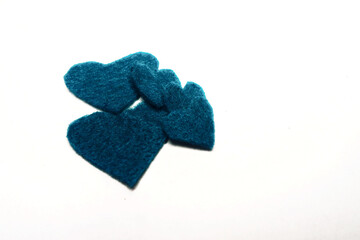 blue heart isolated on white background