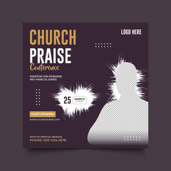 Christian Church worship invitation print flyer or poster template. Christian prayer event flyer, Christ Religious flyer Church service event flyer or leaflet design