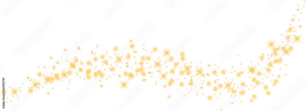 Poster glittering vector dust on a transparent background. golden sparkling lights. christmas holiday glow 