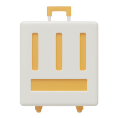 suitcase for travel tools 3d illustration