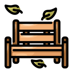 Minimalist Bench Filled Outline Vector Design and Illustration Template for Creative Projects vector design and illustration template