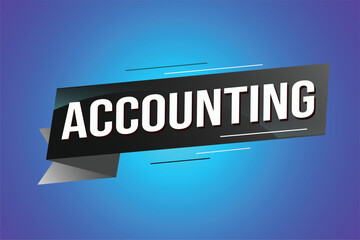 Accounting word concept vector illustration with lines 3d style for social media landing page, template, ui, web, mobile app, poster, banner, flyer, background, gift card, coupon, label, wallpaper