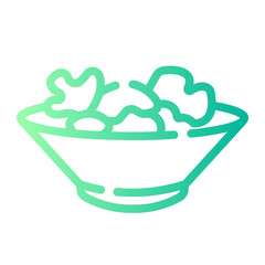 salad Line Gradient Icon
