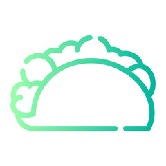 taco Line Gradient Icon