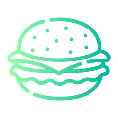 burger Line Gradient Icon