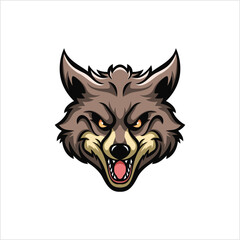 wolf head vector
