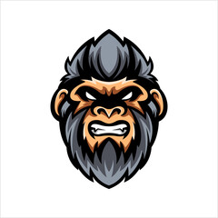 Monkey Mascot Logo Illustration
