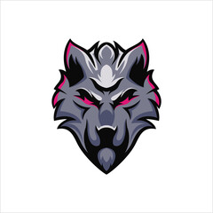 wolf head vector
