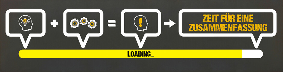 Fototapeta premium Zeit für eine Zusammenfassung 