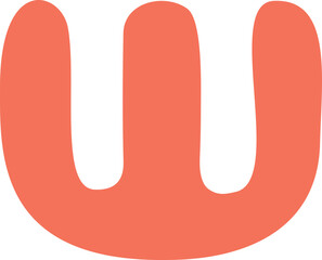 Abstract hand drawn leaves branch shape