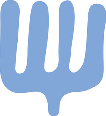 Abstract hand drawn leaves branch shape