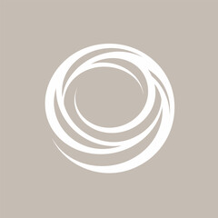 E learning filled monochrome logo. Business technology. Zen enso circle. Design element. Created with artificial intelligence. Ai art for corporate branding, saas firm, tech company, online course