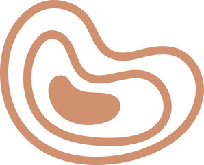 Abstract hand drawn organic shape