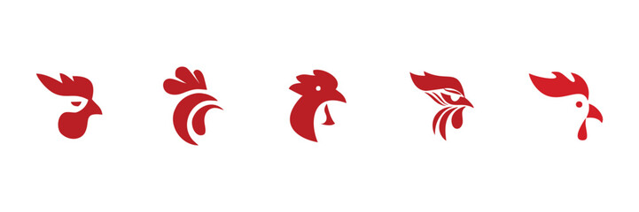 rooster head silhouette for poultry farm industry hand drawn stamp effect vector illustration.