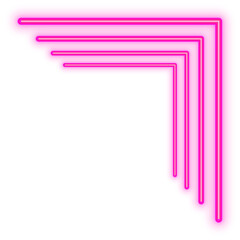 Pink Neon Hand Drawn Elements, Y2K Futuristic Style, Retro Signs On A Transparent Background