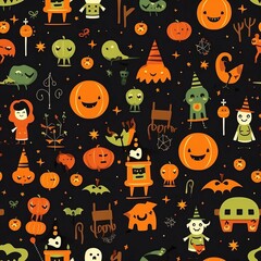 halloween seamless background