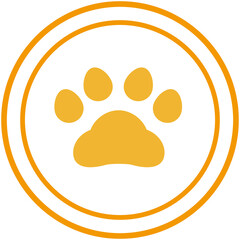 Dog Footprint Coin Icon