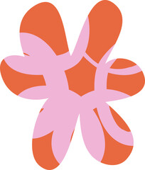 Abstract hand drawn flower shape