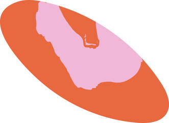 Abstract hand drawn organic shape