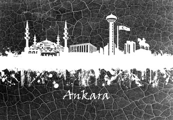 Ankara Skyline B&W