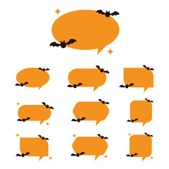 set of message box with bat