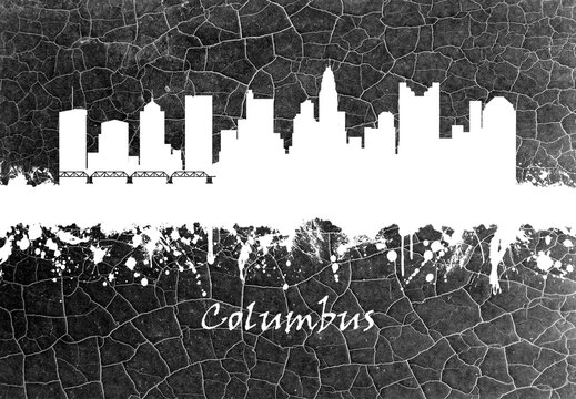 Columbus Skyline B&W