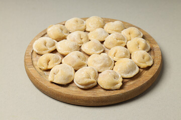 Cooking home food concept with raw dumplings